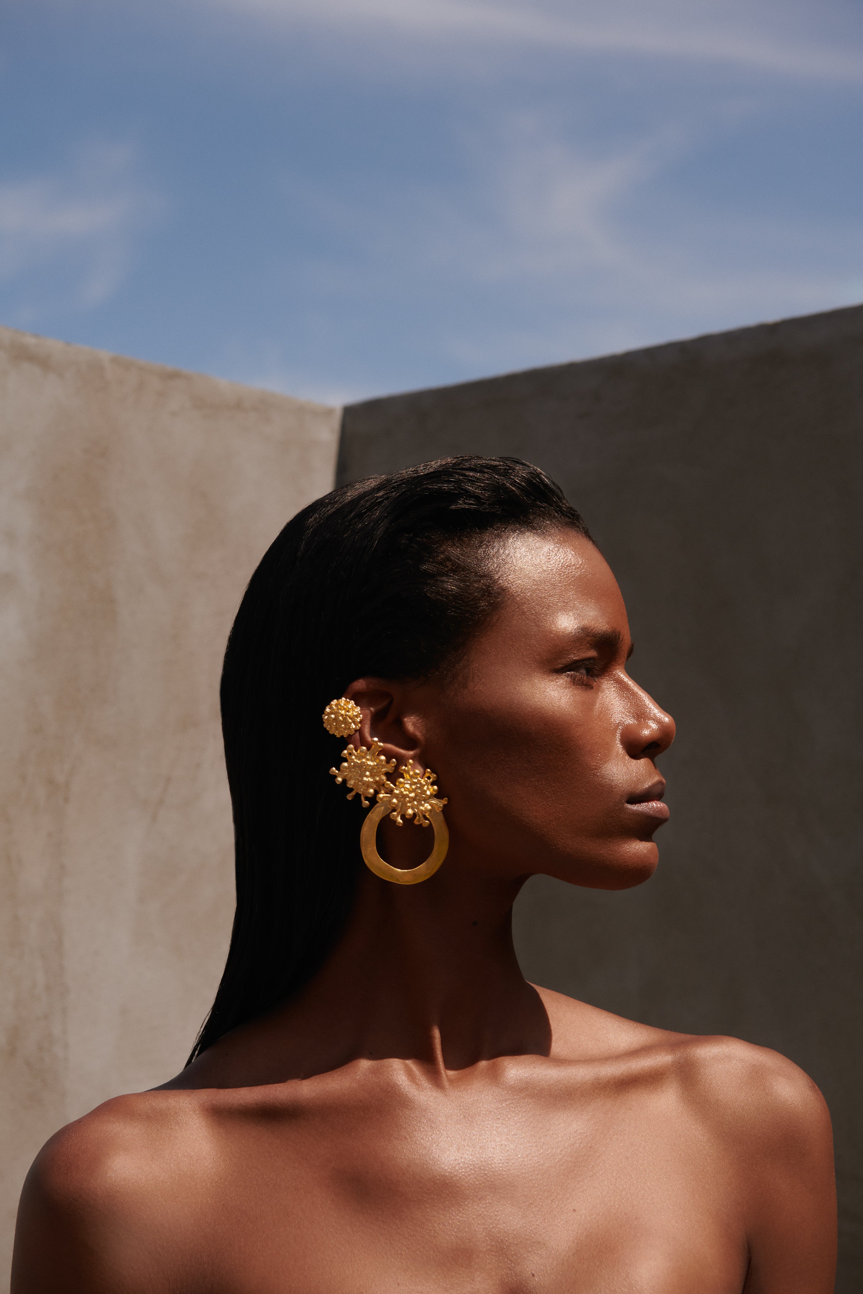 Bodhita - LAVA CIRCLE EARRINGS