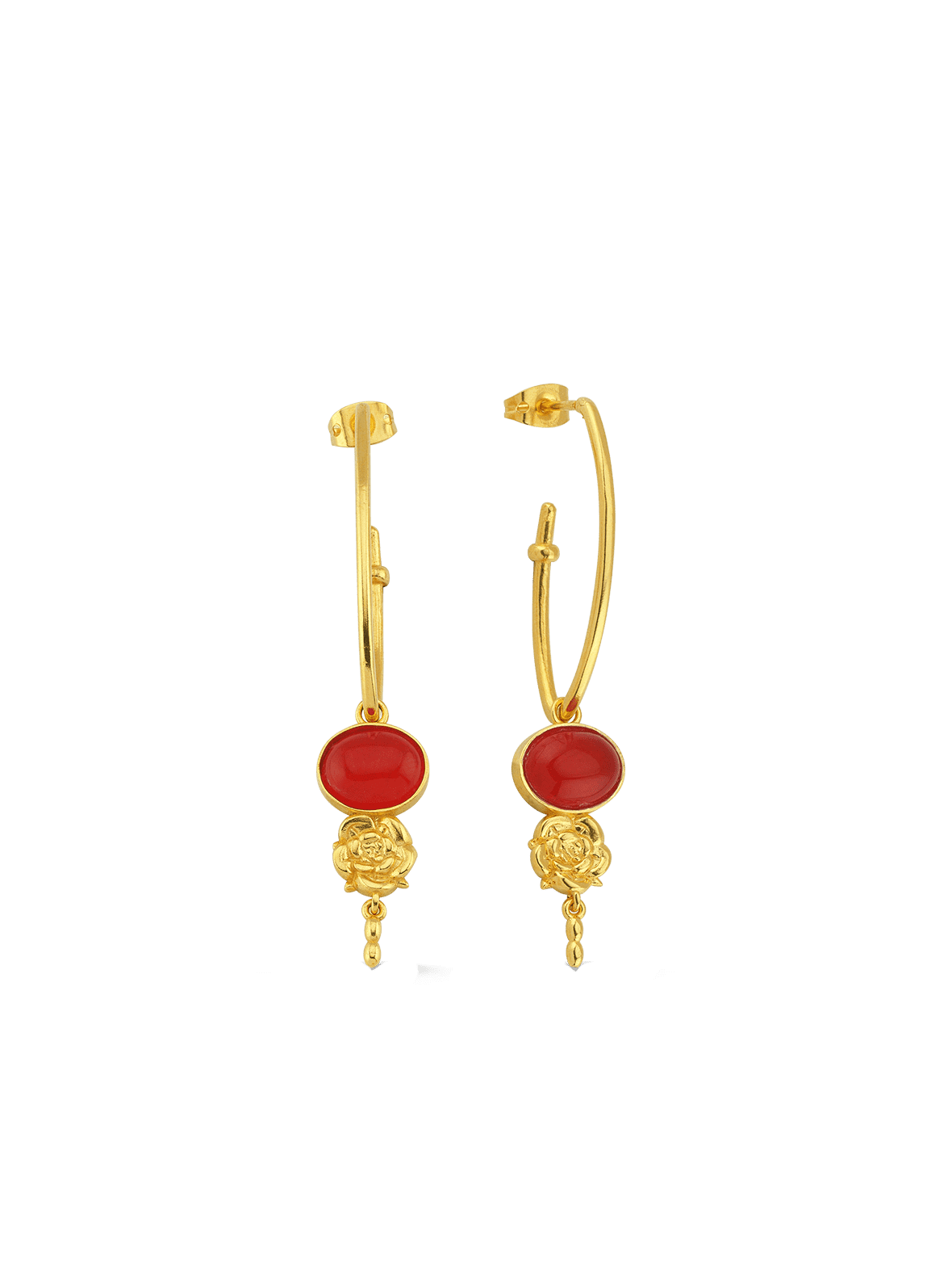 Bodhita - ROZA MYSTICA RED EARRINGS