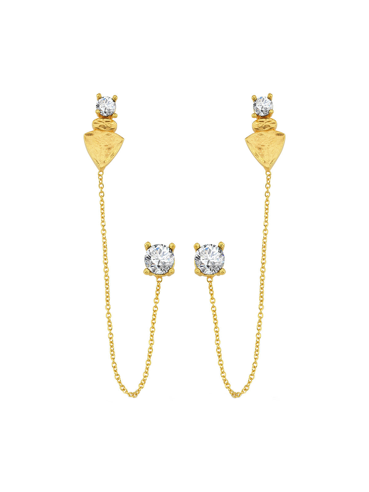 Bodhita - NADIA WHITE DUE EARRINGS