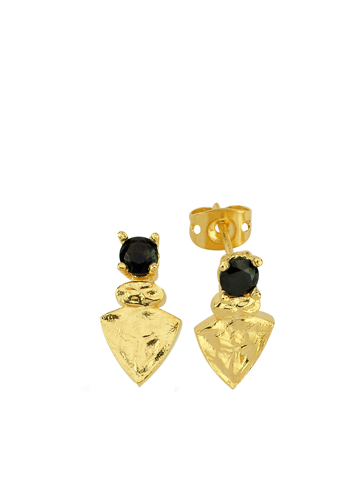 Bodhita - NADIA BLACK STUD EARRINGS