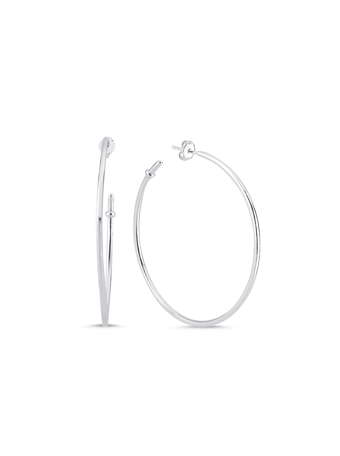 Bodhita - Grande Silver Hoop Earrings