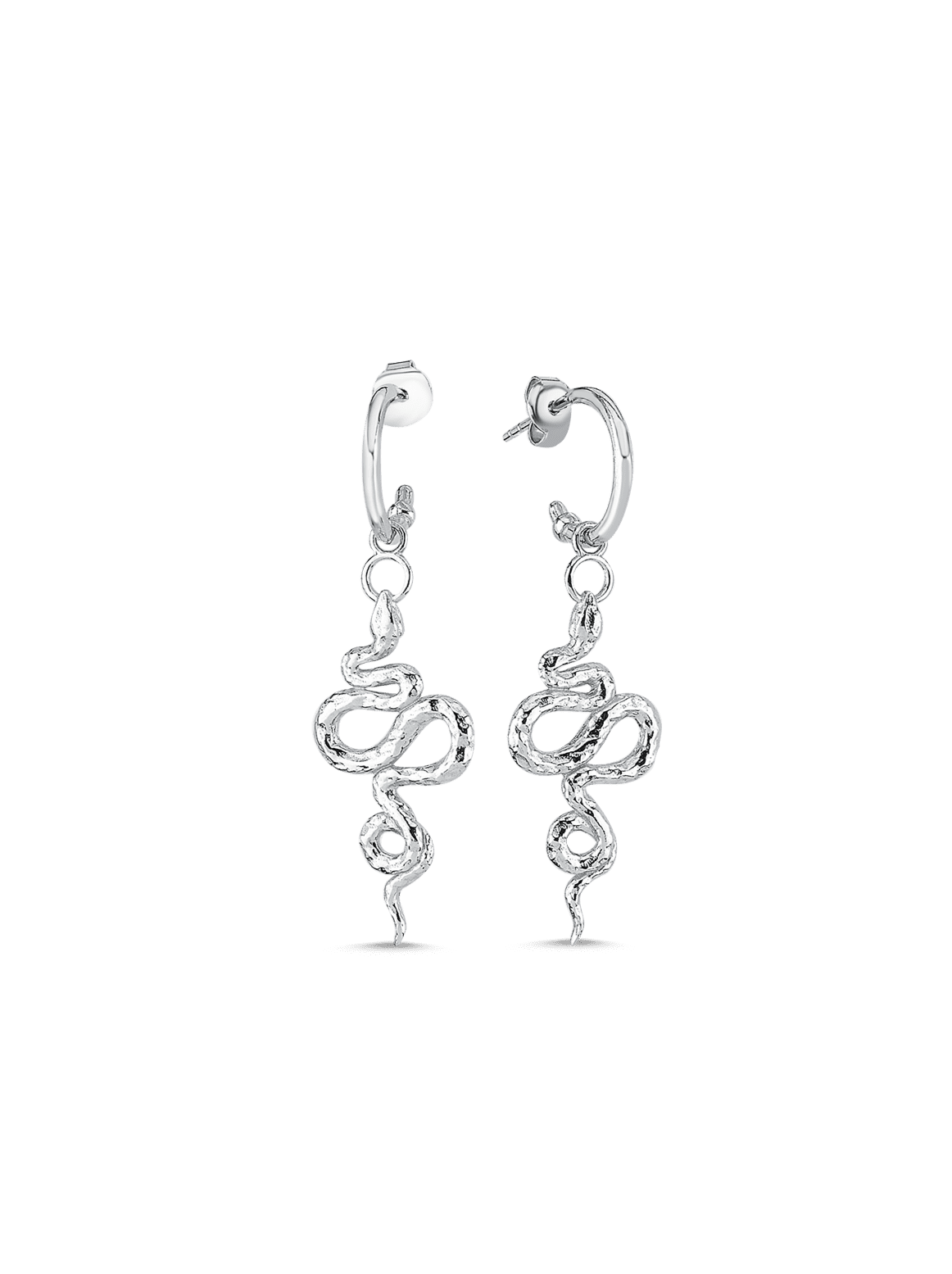 Bodhita - Little Naga Silver Earrings