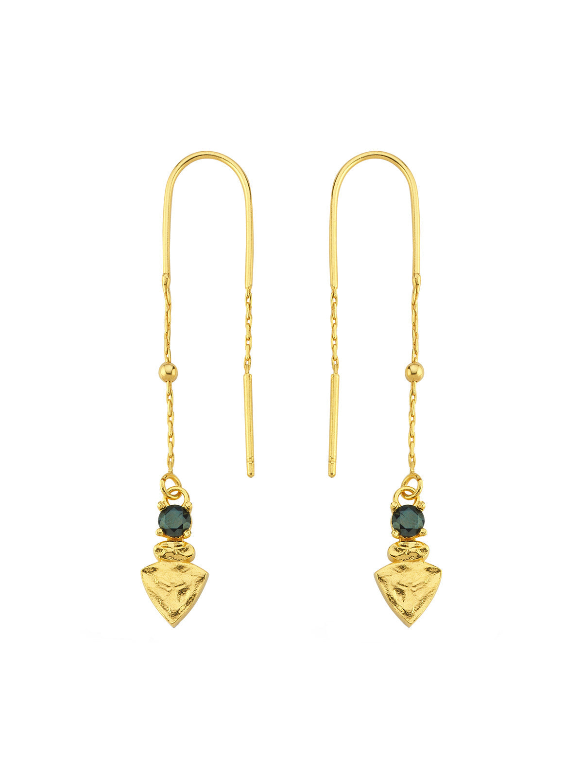 Bodhita - NADIA BLACK THREADER EARRINGS