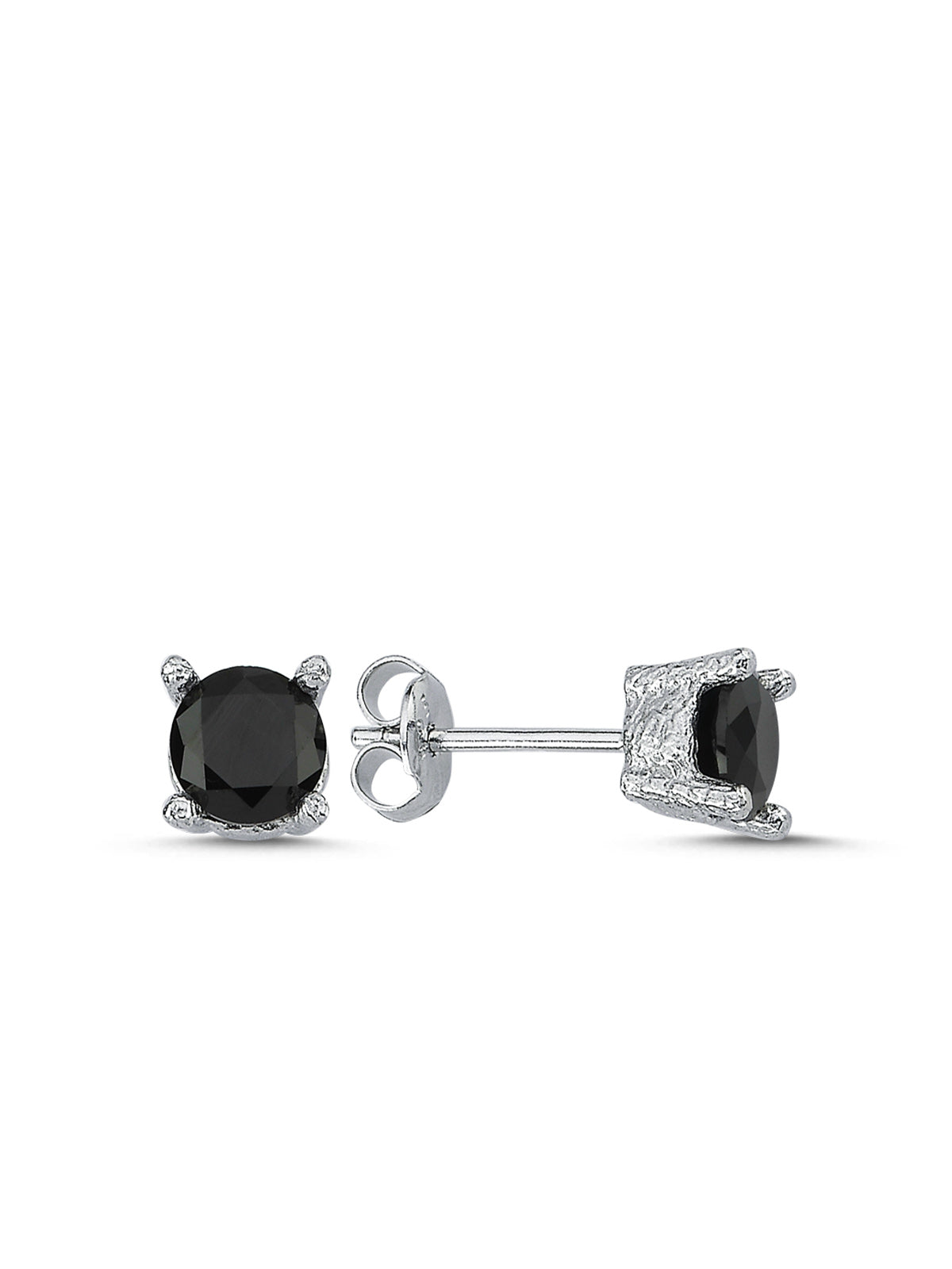 Bodhita - Eos Black Silver Earrings - Stud